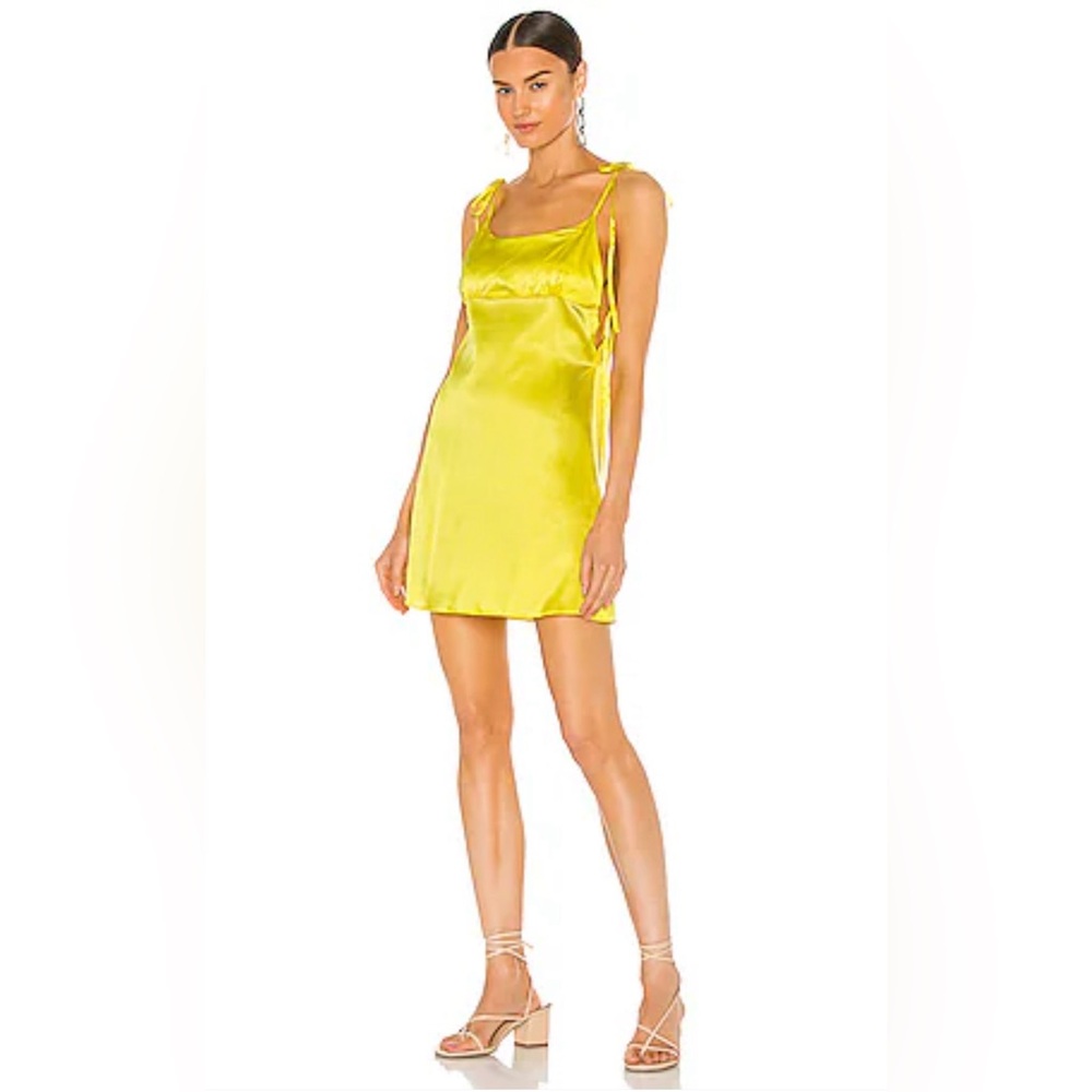 Silk Roads by Adriana Iglesias Angie Slip Dress Yellow S Y2K Coquette Milkmaid